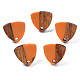 Accessoires de boucles d'oreilles en résine et bois de noyer MAK-N032-023A-3