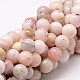 Rotonde rosa naturale perline opale fili G-K071-10mm-1