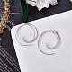 Boucles d'oreilles pendantes vortex en argent sterling plaqué rhodium pour femme JE1079A-5