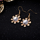Fashion Women Jewelry Zinc Alloy Glass Rhinestone Flower Bib Statement Necklaces & Earrings Jewelry Sets NJEW-BB15098-10