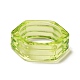 透明アクリル指輪  溝付き六角リング  薄緑  usサイズ4 3/4(15.4mm) RJEW-T010-08B-1