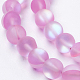 Chapelets de perles en pierre de lune synthétique G-K280-02-8mm-06-3