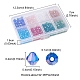 8 brin de perles de verre transparentes bicône à facettes de 8 couleurs EGLA-YW0001-61-4