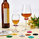 Benecreat 60 шт. 12 цвета войлочные подвески для бокалов для вина AJEW-BC0003-09-6