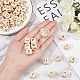 OLYCRAFT 100PCS 14mm Alphabet Wooden Beads Natural Square Wooden Beads Wooden Large Hole Beads with Initial Letter for Jewelry Making and DIY Crafts WOOD-OC0001-42B-3