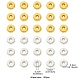 100個2色チベット風合金スペーサービーズ  ロンデル  ゴールデン＆シルバー  8x3mm  穴：2mm  50個/カラー FIND-YW0004-04-3