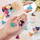 SUNNYCLUE 1 Box 90Pcs Wine Glass Charms Colorful Tassel Drink Charm Markers Wine Tags Glasses Gold Silver Wine Glass Rings for Holiday Birthday Wedding Decorations Party Favors Supplies DIY-SC0018-46-3