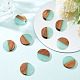 OLYCRAFT 12pcs Resin Wooden Earring Pendants Flat Round Vintage Resin Wood Statement Jewelry Findings for Necklace and Earring Making - Clear Turquoise RESI-OL0001-07C-4