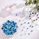Arricraft 600 pz 24 perle di vetro blu colore DIY-PH0008-25-6