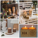 Set portacandele e candele in legno serie superdant amicizia AJEW-SD0001-16D-7