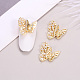 Butterfly Brass Micro Pave Clear Cubic Zirconia Cabochons MRMJ-T015-33LG-1
