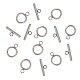 UNICRAFTALE 30 Sets 304 Stainless Steel Ring Toggle Clasps IQ Toggle Clasps & Tbar Clasps Metal Material Ring Toggle Connectors for DIY Necklace Bracelet Jewelry Making STAS-UN0002-24P-3