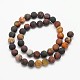 Frosted Round Natural Picture Jasper Beads Strands G-N0166-48-10mm-3