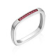ステンレス鋼のラインストーンの指輪304個  長方形  インディアンサイアム  ワイド：3mm DV7785-2-1