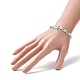 Bracelet extensible en perles de verre étoile et lune et perles d'imitation pour enfant BJEW-JB09265-3