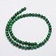 Chapelets de perles en jade de malaisie naturelle G-A146-6mm-B04-2