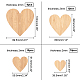 Деревянные доски olycraft в форме сердца для покраски AJEW-OC0001-94-2