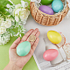 SUPERFINDINGS 6 Colors Wooden Easter Eggs Colorful Wood Simulation Eggs DIY Easter Egg Hanging Decoration Easter Wooden Ornaments fakes Eggs for Home DIY-FH0005-09-3