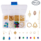 Sunnyclue 1 boîte bricolage 6 paires de lustre boucles d'oreilles pendantes bohèmes faisant des kits comprennent des perles de goutte de pierres précieuses de coquille DIY-SC0002-44-2