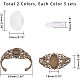 Pandahall elite 10 pcs laiton lunette plateau blanc filigrane manchette bracelets bracelet avec 10 pièces 25mmx18mm clair ovale cabochon pour bracelet bricolage fabrication de bijoux DIY-PH0024-30-2