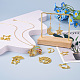 Cheriswelry36pcs9スタイルアロイオープンバックベゼルペンダント  UVレジンDIY用  エポキシ樹脂  プレスジュエリー  混合図形  ゴールドカラー  20~42x16.5~33x1.5~2.7mm  穴：2~3mm  4個/スタイル FIND-CW0001-22-7