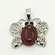 Natural Red Agate Pendants G-J047-02-1