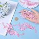 Gorgecraft 4Pcs 2 Style Leaf Computerized Embroidery Cloth Iron on/Sew on Patches DIY-GF0008-58A-3