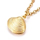 Shell Shape Pendant Necklaces NJEW-JN03078-01-1