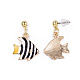 (vente d'usine de fêtes de bijoux) boucles d'oreilles pendantes en alliage EJEW-G148-18G-01-1