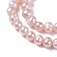 Fili di perle di perle d'acqua dolce coltivate naturali PEAR-L021-17C-01A-2
