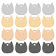 SUNNYCLUE 1 Box 16Pcs 4 Colors Cat Charms Bulk Stainless Steel Animal Head Tag Blank Stamping Colorful Pendants Flatbacks for Jewelry Making Charms DIY Necklaces Bracelets Findings Accessory STAS-SC0003-38-1