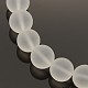 Chapelets de perles rondes en verre transparent mat FGLA-P002-6mm-03-2