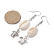 Natural Shell Dangle Earrings EJEW-JE05441-04-3