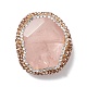 Perlas naturales de cuarzo rosa G-F746-01C-2