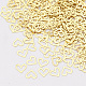 真鍮製カボション  ネイルアートの装飾の付属品  ハート  ゴールドカラー  3.5x4x0.1mm  約517個/3g X-MRMJ-S033-023-1