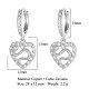 Латунные серьги-кольца из прозрачного кубического циркония EJEW-OY001-12P-2