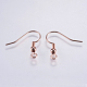 Brass Earring Hooks KK-F737-42RG-RS-1