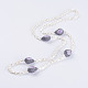 Natural Freshwater Pearl Beaded Necklaces NJEW-P207-01-1
