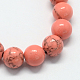 Turquesa sintética hebras de abalorios de piedras preciosas teñidos TURQ-R032-8mm-XSS18-2