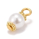 Colgantes de perlas de vidrio teñido ecológico PALLOY-JF00740-01-3