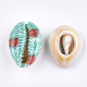 Printed Cowrie Shell Beads X-SSHEL-T007-16D-2