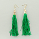 Fashion Nylon Thread Tassel Earrings for Carnival EJEW-R055-5-1