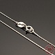Rhodium Plated 925 Sterling Silver Coreana Chain Necklaces X-STER-E033-56-2
