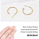 Brass Half Hoop Earrings EJEW-BC0001-03G-3