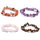 Natural & Synthetic Mixed Stone Chips Stretch Bracelets BJEW-JB01308-1