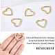 BENECREAT 10Pcs 18K Gold Plated Heart Brass Linking Rings Love Heart Connector for Earring Necklace Jewelry Making KK-BC0004-80-3