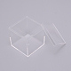 プラスチックの箱  トランスペアレント  正方形  透明  5.5x5.5x5.5cm  インナーサイズ：5.1x5.1センチメートル CON-WH0074-41B-2