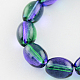 Spray Painted Transparent Glass Bead Strands DGLA-Q010-A-04-2