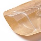 環境にやさしい生分解性クラフト紙包装ジップロック紙袋  ドイパック  窓付き  長方形  ダークカーキ  14x9cm X-CARB-P002-04-4