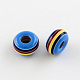 Stripe Resin Large Hole Rondelle Beads RESI-R145-12-1